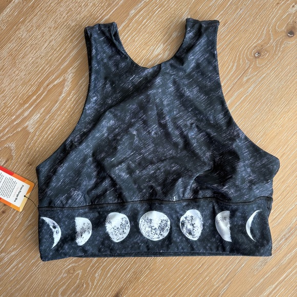 Democracy Tops - Democracy Black Yoga Sports Bra with Moonband Detail